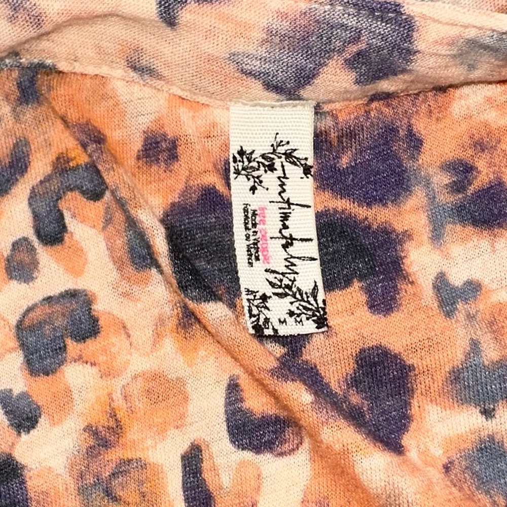 Intimately Free People Cheetah Print Maxed Out Maxi Button Dress Robe Duster Med - Picture 9 of 12